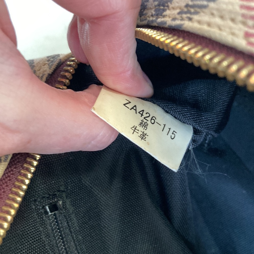 Burberry Nova plaid tweed and leather bag - Picture 9 of 10
